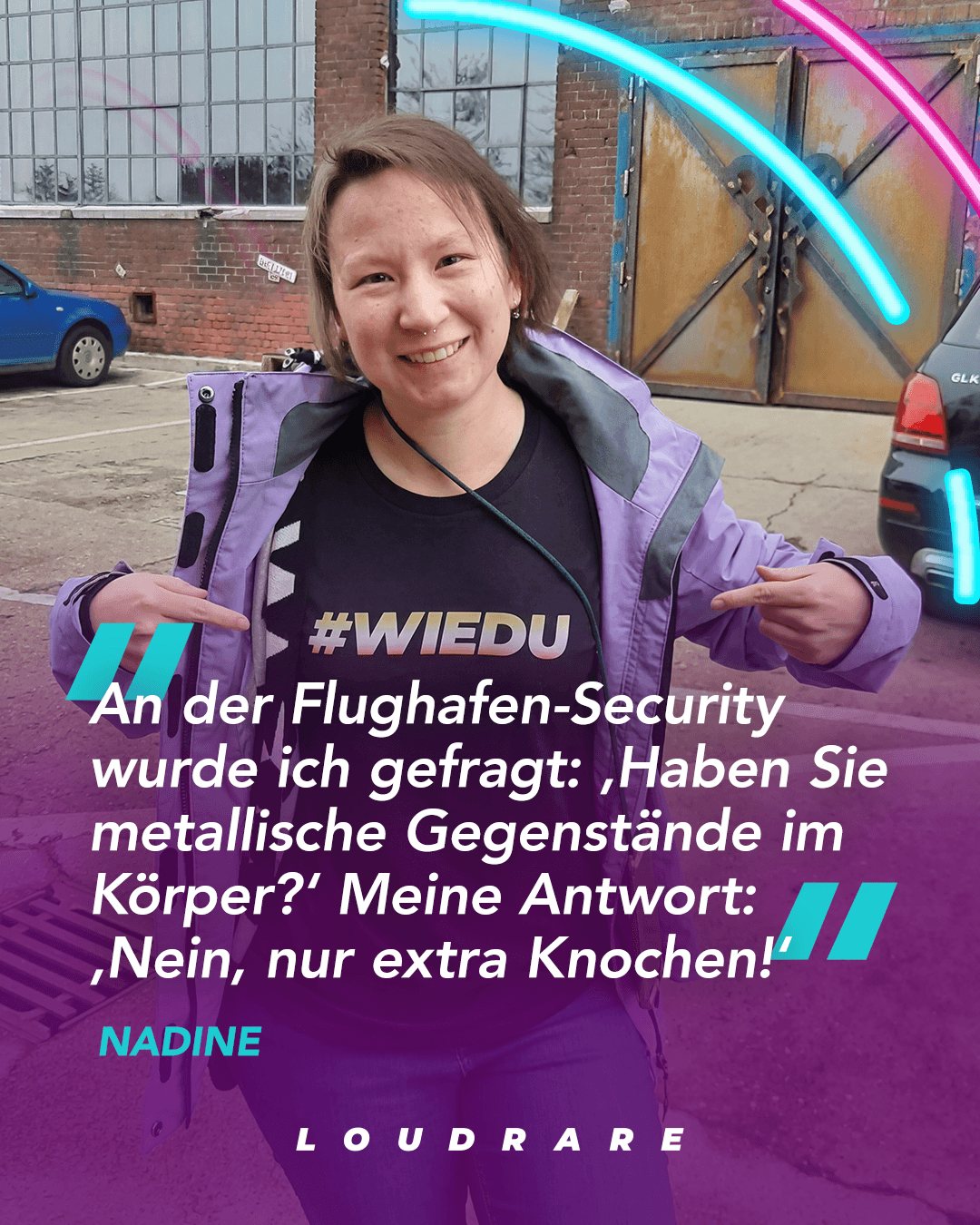 Loudrare – Instagram-Post im Neon-Look, Motiv 2