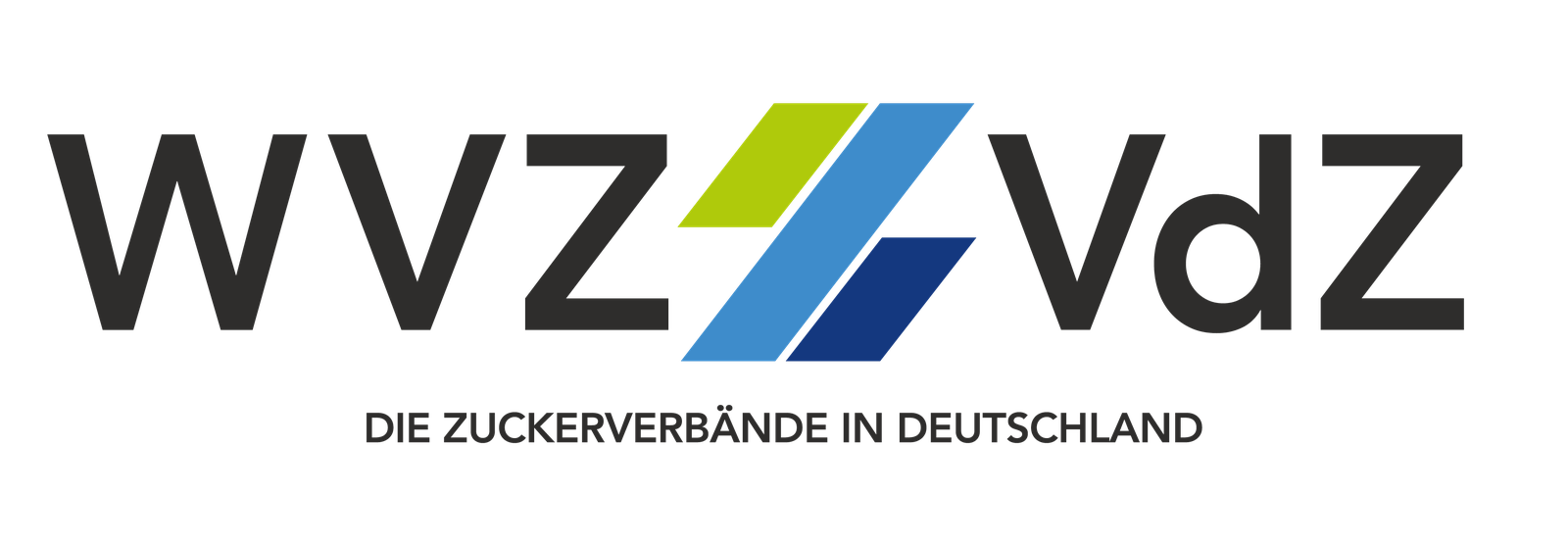 Logo-Redesign – Kombinationslogo WVZ / VdZ „Die Zuckerverbände in Deutschland“ mit grün-blauer Bildmarke
