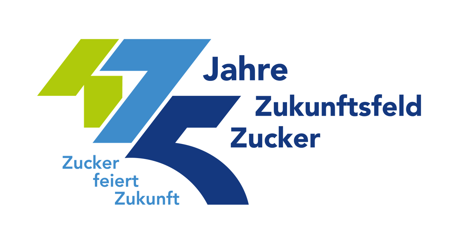 Jubiläumslogo „175 Jahre Zukunftsfeld Zucker – Zucker feiert Zukunft“